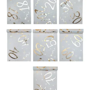 Bordløper: Metallic - Ulike tall - 5m x 30cm