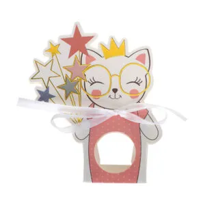 Godteesker (6stk): Kitty - Flere farger - Rosa
