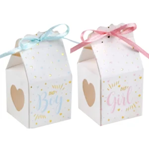 Gaveeske (6stk): "Baby Girl / Boy" - 4 x 7cm