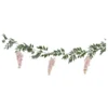 Banner / Girlander: Blomster girlander med blader - Rosa - 1,8m