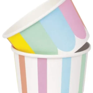 Isbeger (8stk): Striper - Fargerik pastel
