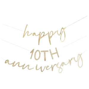 Banner / Girlander: Personliser "Happy XXth anniversary" - gull - 6m