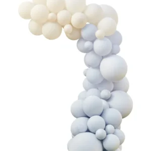 Ballongbue: Gjør-det-selv (DIY) sett - Blå og nude - 4m