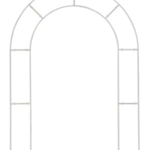 Backdrop Stativ (Leie): Hvit metal stativ til ballonger og dekor - Hvit - 2m H x 1,5 B