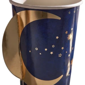 Kopper  (8stk): Eid - kopper med måne håndtak - blå - 9cm H x 8cm B