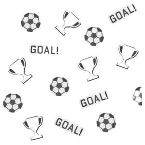 Konfetti (13gstk): Fotball "Goal" - hvit