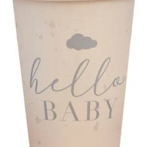 Kopper  (8stk): "Hello Baby" Nøytral - Beige - 9cm H x 8cm B