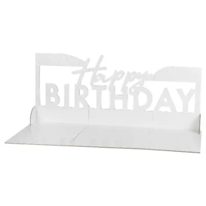 Stativ: "Happy Birthday" For godt og smått til bordet - Hvit - 63 x 26cm
