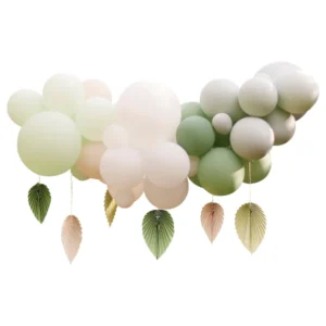 Ballongbue: Gjør-det-selv (DIY) sett - Sage og krem palme - grønn - 2m