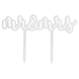 Kaketopper: "Mr & Mrs" - Hvit