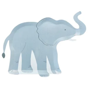 Tallerkener  (8stk): Elefant formet - Fargerik - 30cm