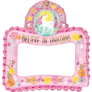 Fotoramme: "Believe in unicorns" - Rosa - 66x68cm