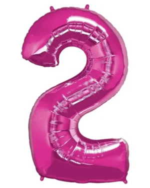 Folieballong / Tallballong: Ulike tall - Rosa - 86cm - 2