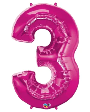 Folieballong / Tallballong: Ulike tall - Rosa - 86cm - 3