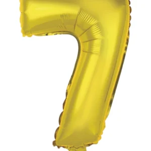 Folieballong / Tallballong: Ulike tall - Gull - 35cm - 7