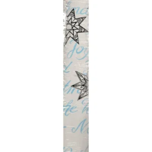 Gavepapir: Hvit med Gullsjerner - 1,5m x 70cm