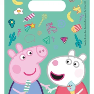 Godteposer (6stk): Peppa gris - 16 x 23cm