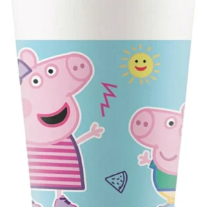 Kopper (8stk): Peppa gris - Fargerik - 200ml