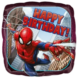 Folieballong:''Happy birthday'' - Spiderman - 43cm