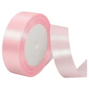 Bånd: Silkebånd Baby shower silkebånd - Flere farger - 2,5cm - Per meter - Rosa