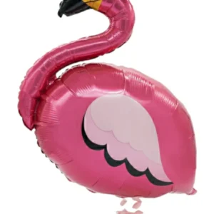 Folieballong: Gående Flamingo - Rosa - 83x71cm