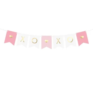 Banner: "OxOx" - 2,5M (15 x 95cm) - Rosa & Gull