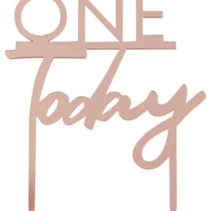 Kaketopper: ''One today'' - Rosegull - 11 x 10cm