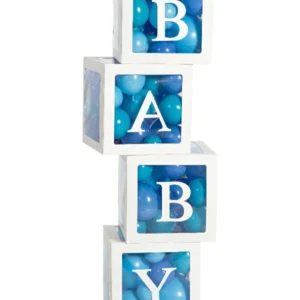 Bokstavbokser: "Baby" - Hvit