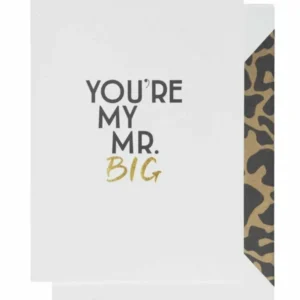Kort: "You're My Mr Big" - A6 - Svart, Hvit, Gull