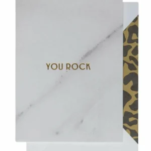 Kort: "You Rock" - A6 - Hvit, Gull