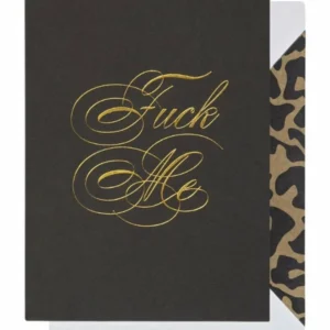 Kort: "Fuck Me" - A6 - Svart, Gull
