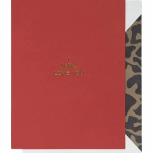 Kort: "I fucking love you (red)" - A6 - Rød, Gull