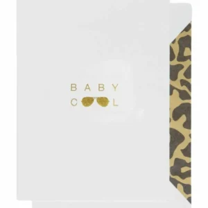 Kort: "Baby Cool" - A6 - Hvit, Gull