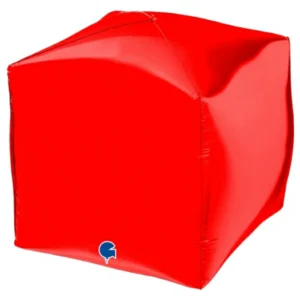 Folieballonger: Firekantet - Rød - 38cm