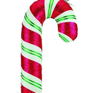 Folieballonger: Candy Cane - Rød, Hvit, Grønn - 104cm