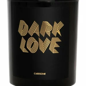 Stearinlys: "DARK LOVE" - Svart, Gull -185g