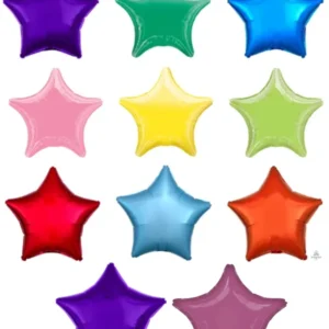 Folieballong: Stjerne - Flere farger (Metallic) - 48cm