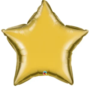 Folieballong: Stjerne - Gull - 91cm