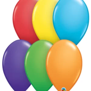 Lateksballonger (100stk): Bright Rainbow Assortert - 28cm