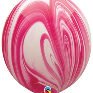 Lateksballonger (2stk): Marmorballonger – Rosa & Hvit – 76cm