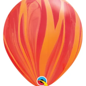 Lateksballonger (25stk): Marmorballonger - Rød & Oransje - 28cm