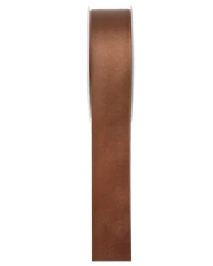 Bånd (Sateng): Dobbelsidig - Ulike farger - 25m x 25mm - Brun