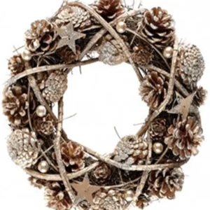 Hengende dekor (6 stk): Klips med julemotiv - Hvit og rød - 4,5 x 5cm