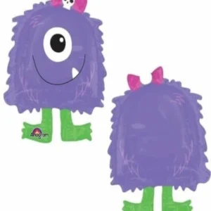 Folieballong: Gående Monster - Lilla - 56cm