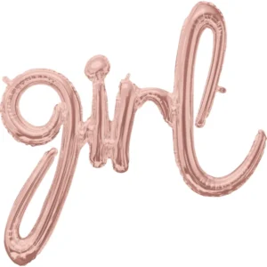 Folieballong / Ballongbanner: "Girl" - Rosa - 73 x 76cm