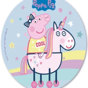 Kakepynt: Peppa gris - Oblat papir - 20cm