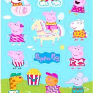 Kakepynt (13stk): Peppa Pig - Spiselig papir