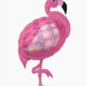 Folieballong: Flamingo - Iriserende & Holografisk - 71 x 83cm