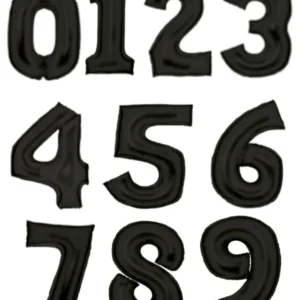 Folieballong / Tallballong: Alle Tall - Svart - 90 x 64cm