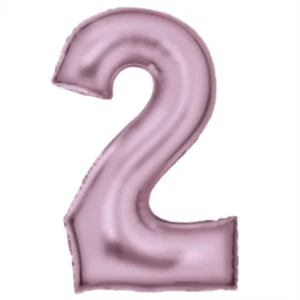 Folieballong / Tallballong: Alle Tall - Pastel rosa - 90 x 64cm - 2